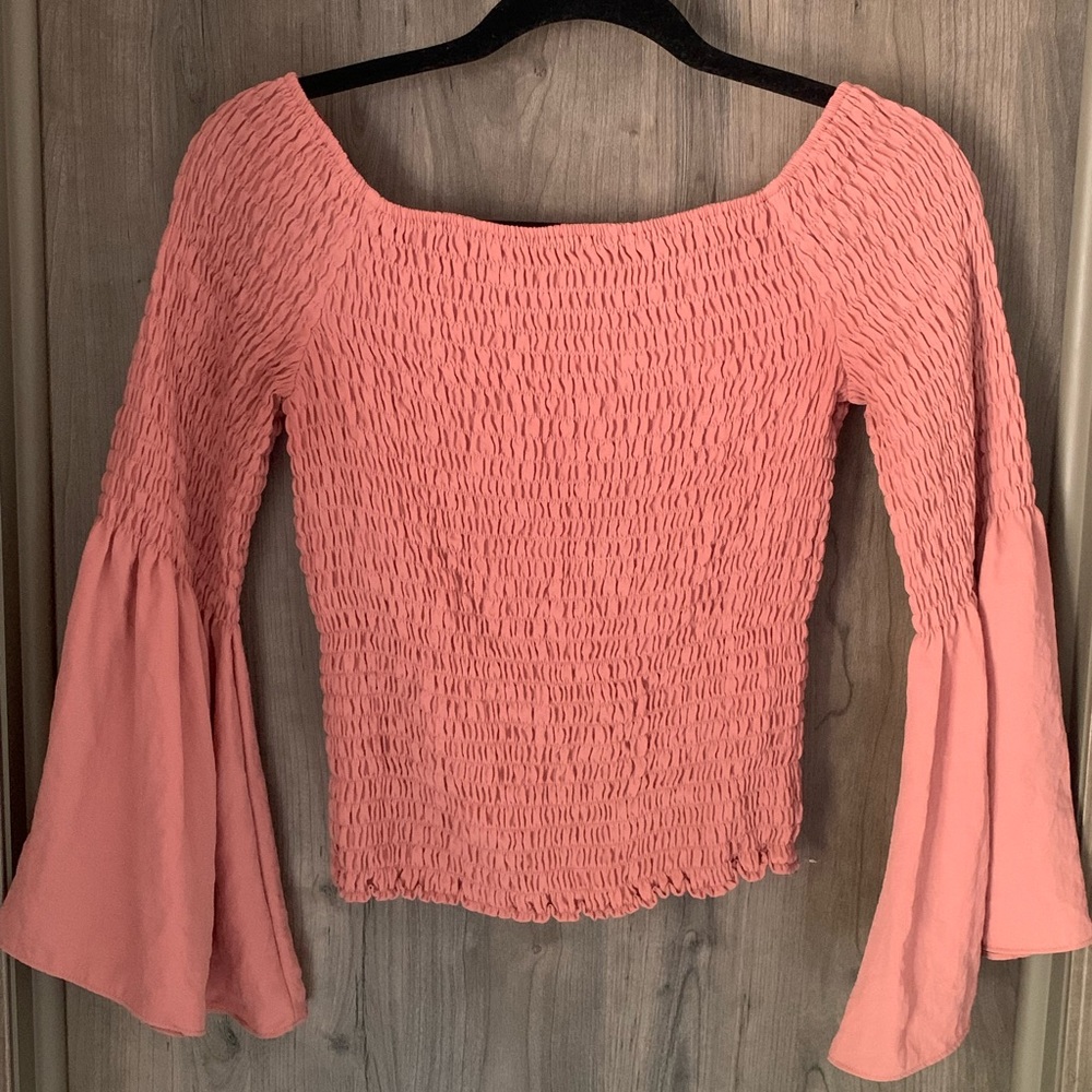 Express Brand Pink/Coral Off or On the shoulder Blouse Stretchy material